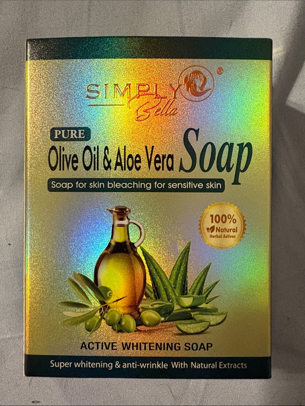 Simply Belle Olive Oil & Aloe Vera Soap - Cream/Green